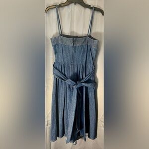 J•F•W byjustforwraps Suspender Tube Top Waist Sling Midi Dress Sz:9/10 Denim